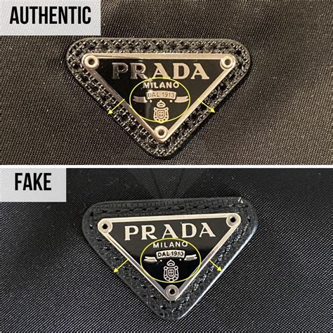 ways to spo fake prada label|prada handbag counterfeit.